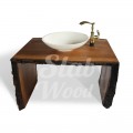 Рукомийник у ванну зі слеба горіха в стилі ЕКО №71